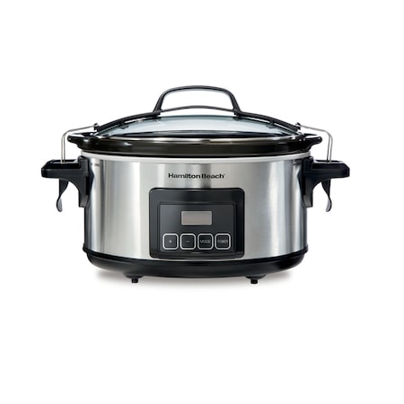 Hamilton Beach Hamilton Beach Stay or Go 6 qt Silver Stainless Steel Programmable Slow Cooker 33561